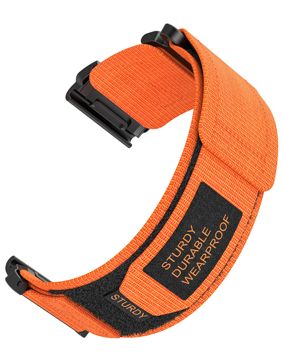 Tiera Garmin Epix orange nylon strap 22 mm quick release