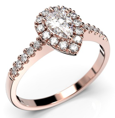 Festive Penelope halo-diamond ring 641-053-PK