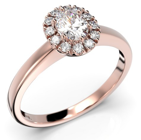 Festive Veronica halo-diamond ring 642-042-PK