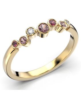 Festive Drop Pink diamond gemstone ring 644-015P-KK