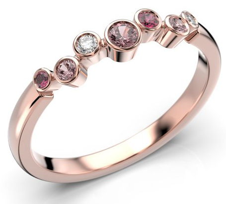 Festive Drop Pink diamond gemstone ring 644-015P-PK