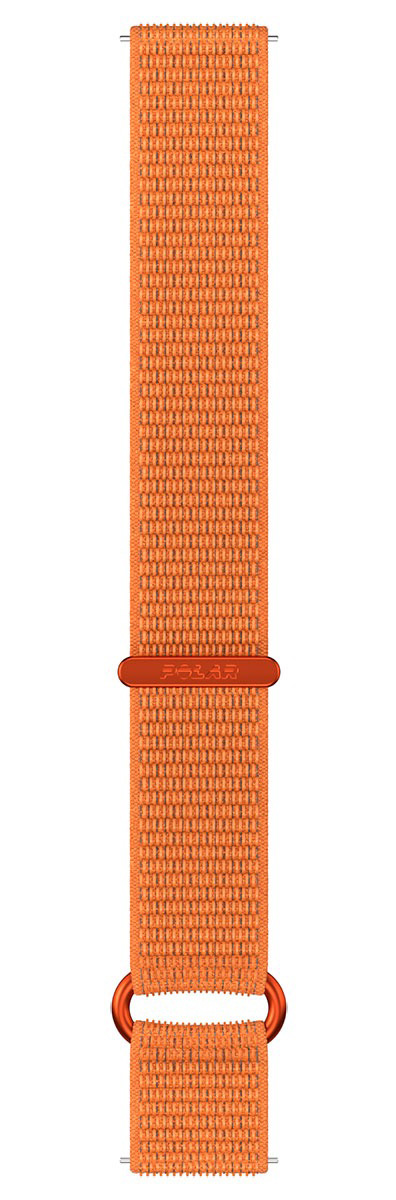 Polar Hook & Loop Nylon Wristband 22 mm orange M/L