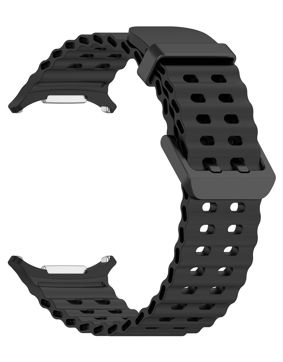 Tiera Samsung Galaxy Watch Ultra black silicone band