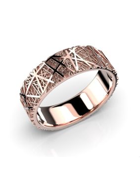 Festive Routa rose gold ring 6,5 mm 662-000-PK