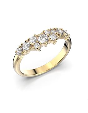 Festive Nadja Medium diamond ring yellow gold 668-050-KK