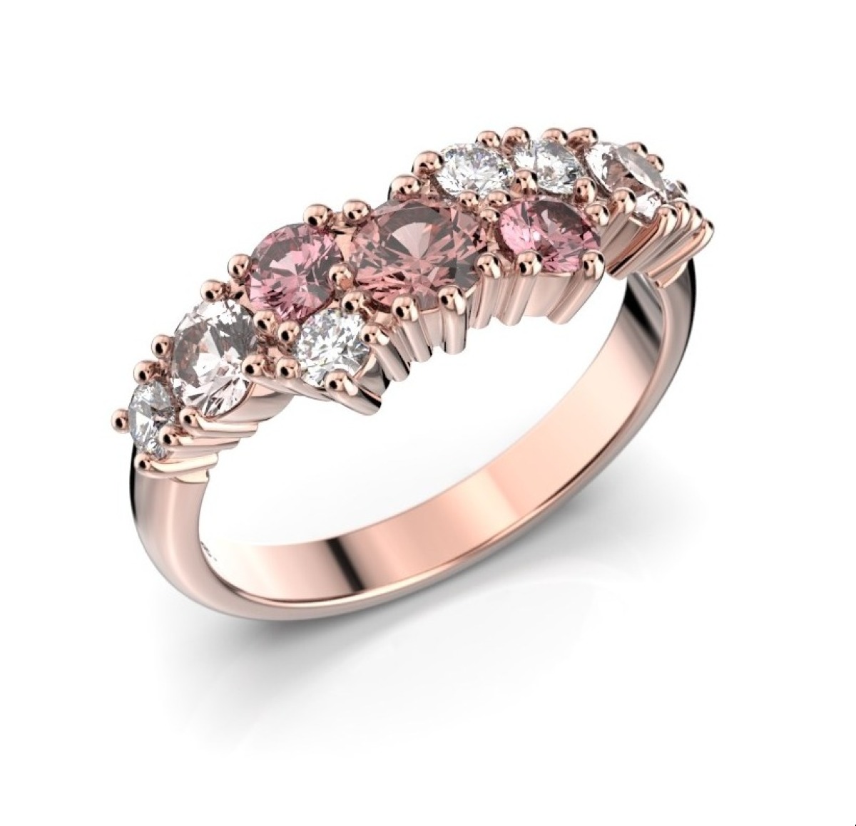 6.0mm Cushion-Cut Pink Morganite and Diamond Accent Engagement Ring in 10K Rose  Gold | Zales