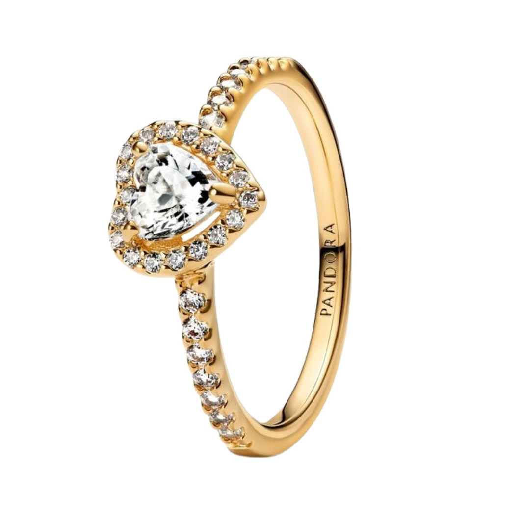 Pandora Timeless Heart gold-plated ring 168421C01