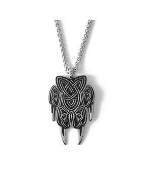 Lykken Viking Bear paw steel necklace 60cm