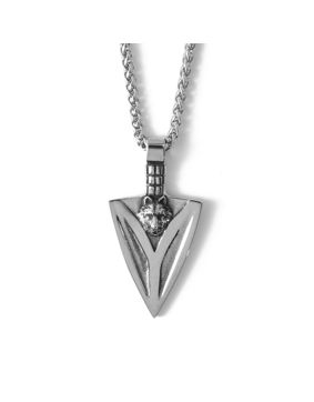 Lykka Viking Gungnir Wolf steel necklace 60cm