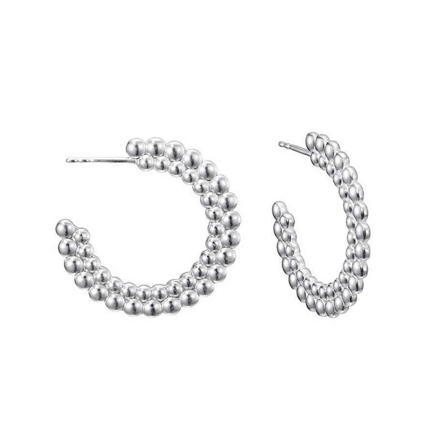 Kalevala Circle of Light creole earrings silver 2669486T