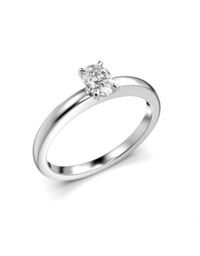 Festive Selena oval solitaire diamond ring white gold 0,30 ct 683-030-VK