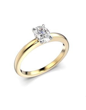 Festive diamond ring oval Selena 0,50 ct yellow and white gold 683-050-KV