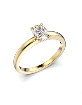 Festive diamond ring oval Selena 0,50 ct yellow gold 683-030-KK