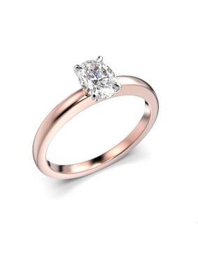 Festive diamond ring oval Selena 0,50 ct rose and white gold 683-050-PV