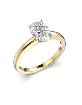 Festive diamond ring Selena oval yellow and white gold 683-100-KV