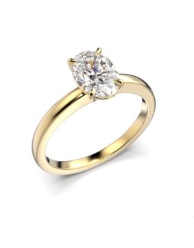 Festive diamond ring Selena oval yellow gold 683-100-KK