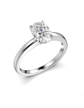 Festive diamond ring Selena oval white gold 1,00 ct 683-100-VK