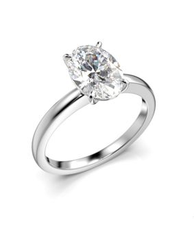 Festive Selena oval ring with diamonds white gold 1,50 ct 683-150-VK