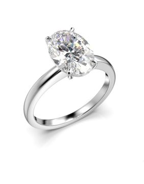 Festive Selena oval diamond ring white gold 2,00 ct 683-200-VK