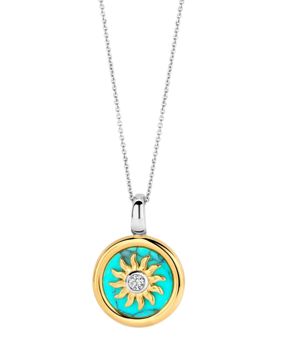 TI SENTO turquoise coin necklace 6831TQ