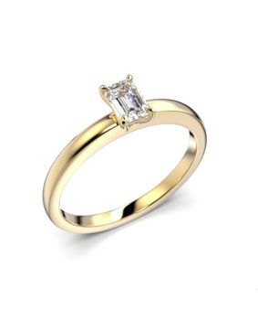 Festive diamond ring Serena Emerald yellow gold 0,30 ct 684-030-KK