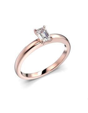 Festive diamond ring Serena Emerald rose gold 0,30 ct 684-030-PK