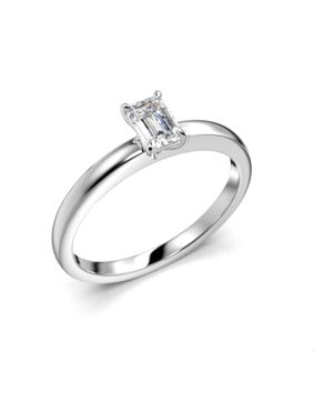 Festive Emerald diamond ring Serena 0,30 ct white gold 684-030-VK