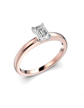 Festive diamond ring Serena Emerald rose and white gold 0,50 ct 684-050-PV