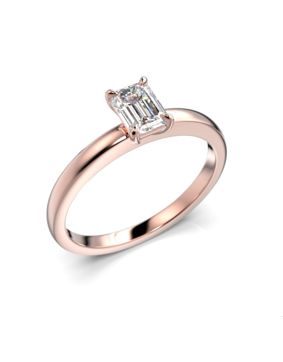 Festive diamond ring Serena Emerald rose gold 0,50 ct 684-050-PK