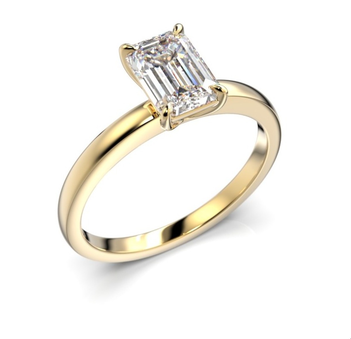 Festive Serena Emerald diamond ring yellow gold 1,00 ct 684-100-KK