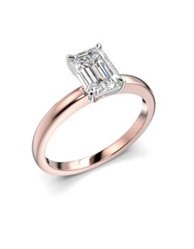 Festive Serena Emerald diamond ring rose and white gold 1,00 ct 684-100-PV