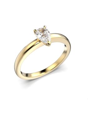 Festive Venus pear-shaped diamond ring yellow gold 0,30 ct 685-030-KK