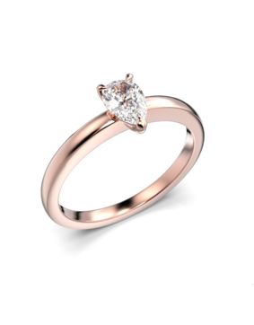 Festive Venus pear-shaped diamond ring rose gold 0,30 ct 685-030-PK