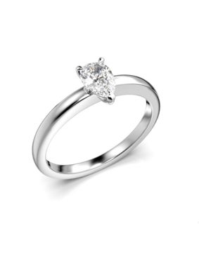Festive Venus pear-shaped diamond ring white gold 0,30 ct 685-030-VK