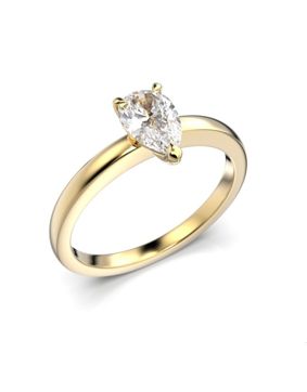 Festive Venus pear-shaped diamond ring 0,50 ct yellow gold 685-050-KK