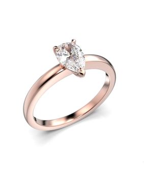 Festive Venus pear-shaped diamond ring 0,50 ct rose gold 685-050-PK