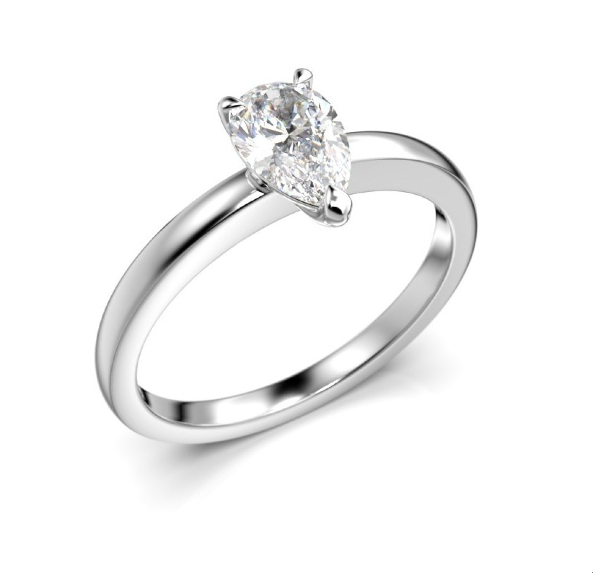Festive Venus pear-shaped diamond ring 0,50 ct white gold  685-050-VK
