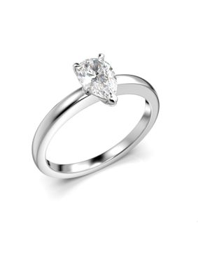 Festive Venus pear-shaped diamond ring 0,50 ct white gold 685-050-VK