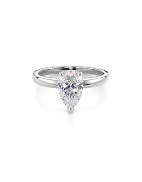 Festive diamond ring Venus pear-shaped 1,00 ct white gold 685-100-VK