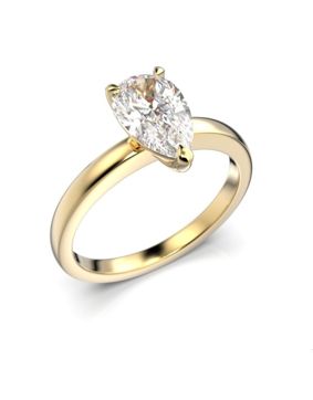 Festive Venus diamond ring pear-shaped yellow gold 2,00 ct 685-200-KK