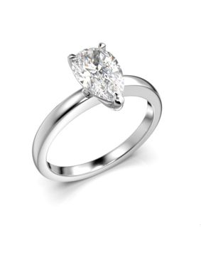 Festive Venus diamond ring pear-shaped white gold  2,00 ct 685-200-VK