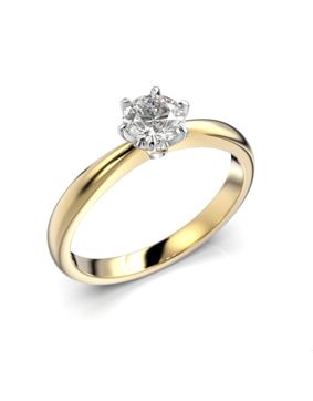 Festive diamond ring Classic 23 yellow and white gold 0,50 ct 686-050-KV