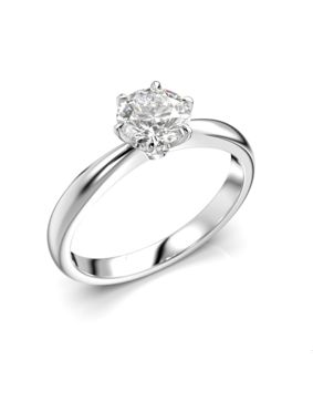 Festive Classic 23 white gold diamond ring solitaire 0,70 ct 686-070-VK