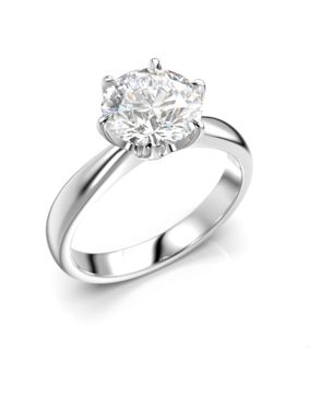 Festive Classic 23 solitaire diamond ring white gold 2,00ct 686-200-VK
