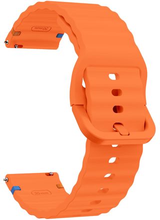 Tiera orange silicone bracelet with stitching