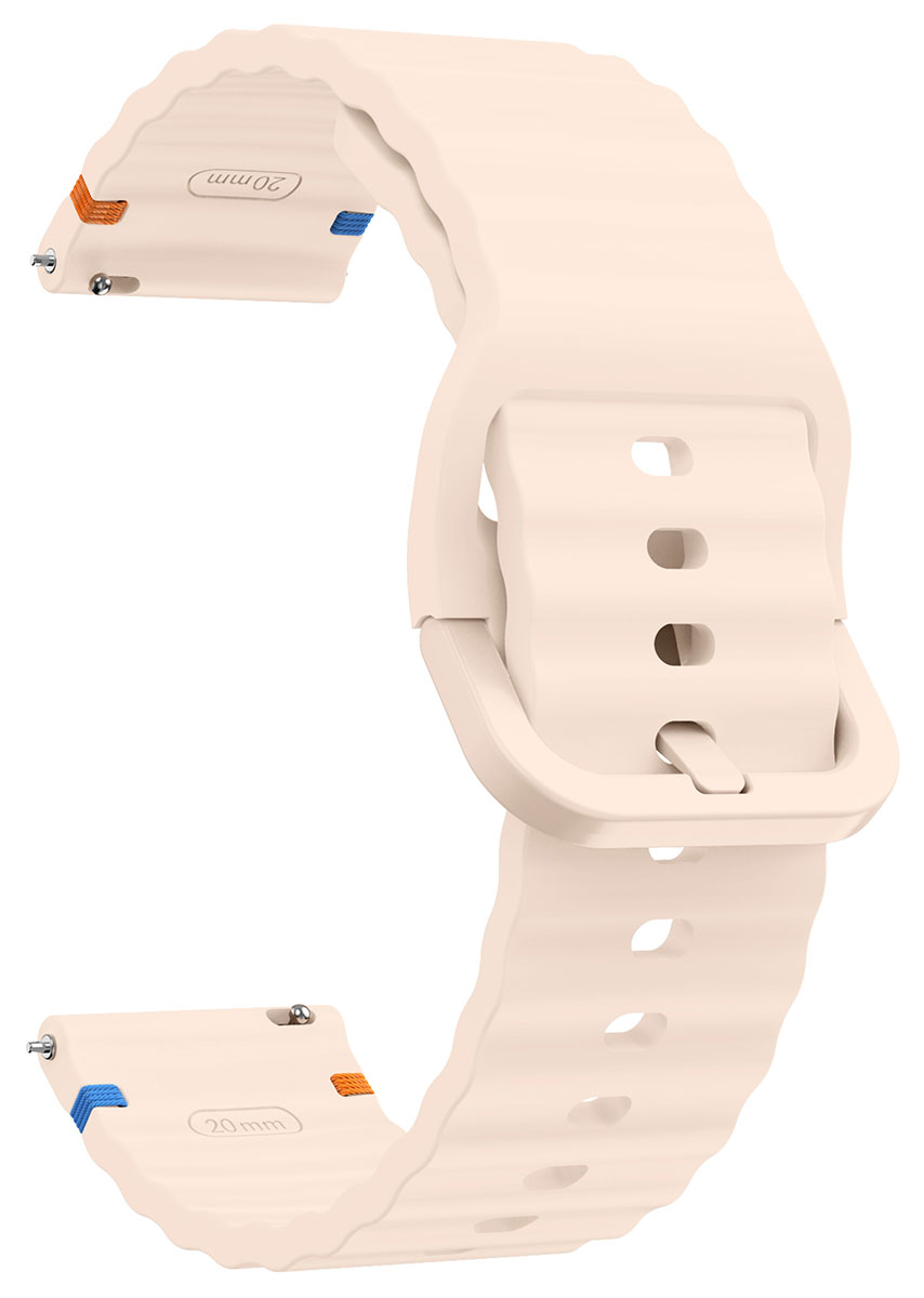 Tiera pink silicone bracelet with stitching