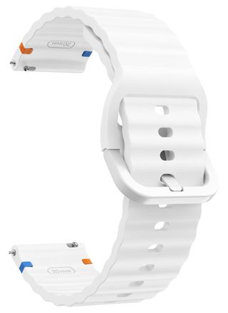 Tiera white silicone bracelet with stitching