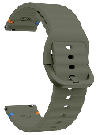 Tiera green silicone bracelet with stitching