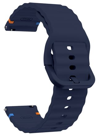 Tiera night blue silicone bracelet with stitching