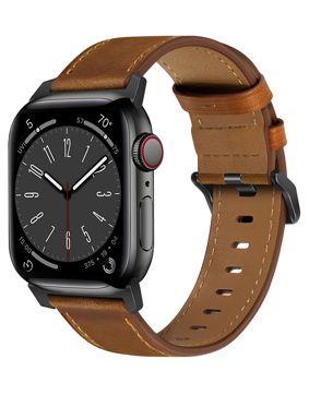 Tiera Apple Watch dark brown leather strap